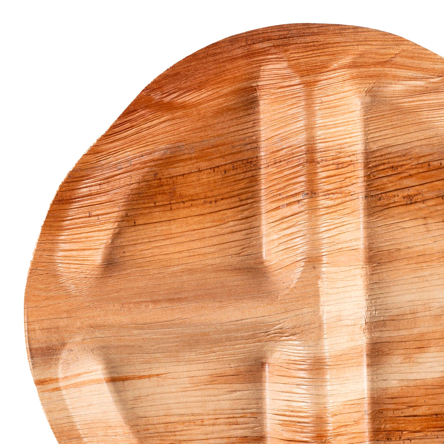 3-Partition Round Palm Leaf Eco Friendly Dinner Plates (10")