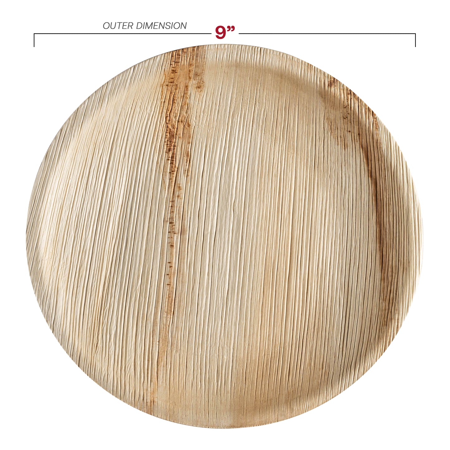 Round Palm Leaf Eco Friendly Buffet Plates (9")