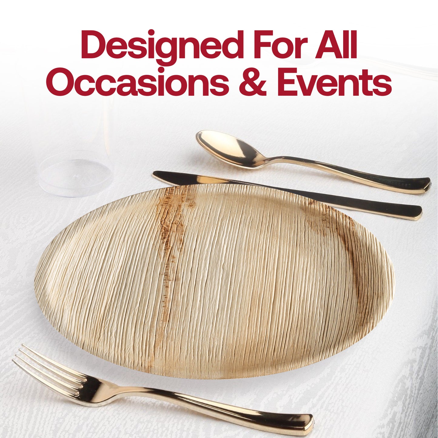 Round Palm Leaf Eco Friendly Buffet Plates (9")