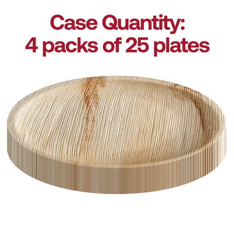 Round Palm Leaf Eco Friendly Buffet Plates (9