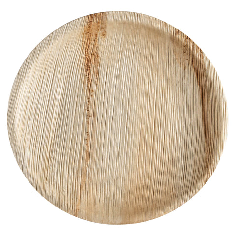 Round Palm Leaf Eco Friendly Buffet Plates (9