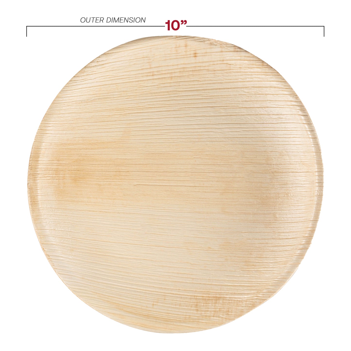 Round Palm Leaf Disposable Eco-Friendly Dinner Plates (10")