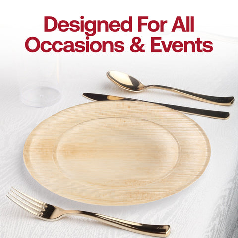Round Palm Leaf Disposable Eco-Friendly Dinner Plates (10