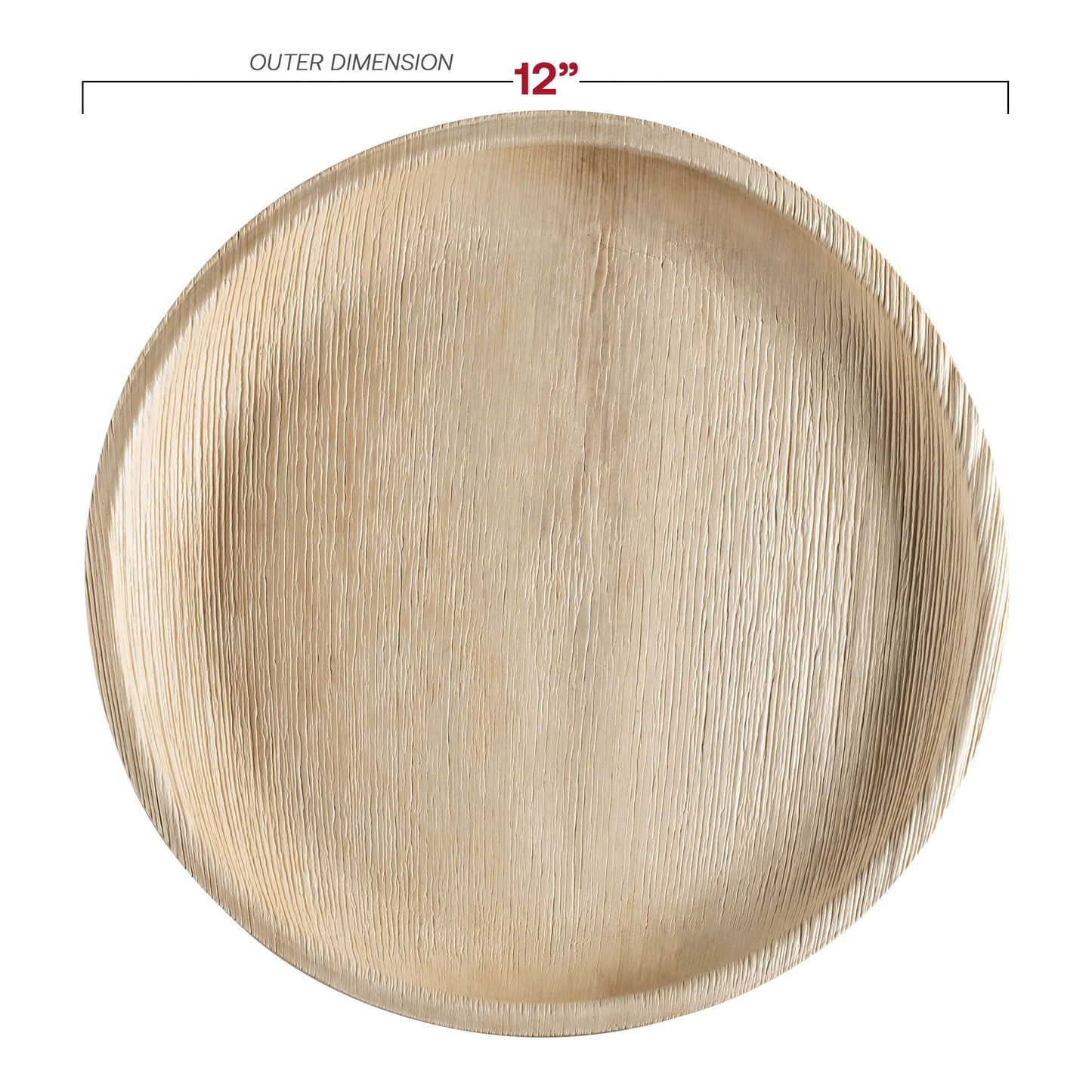 Round Palm Leaf Disposable Eco-Friendly Platters (12")