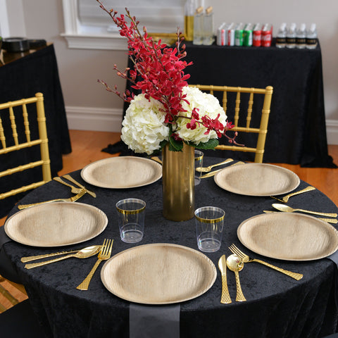 Round Palm Leaf Disposable Eco-Friendly Platters (12