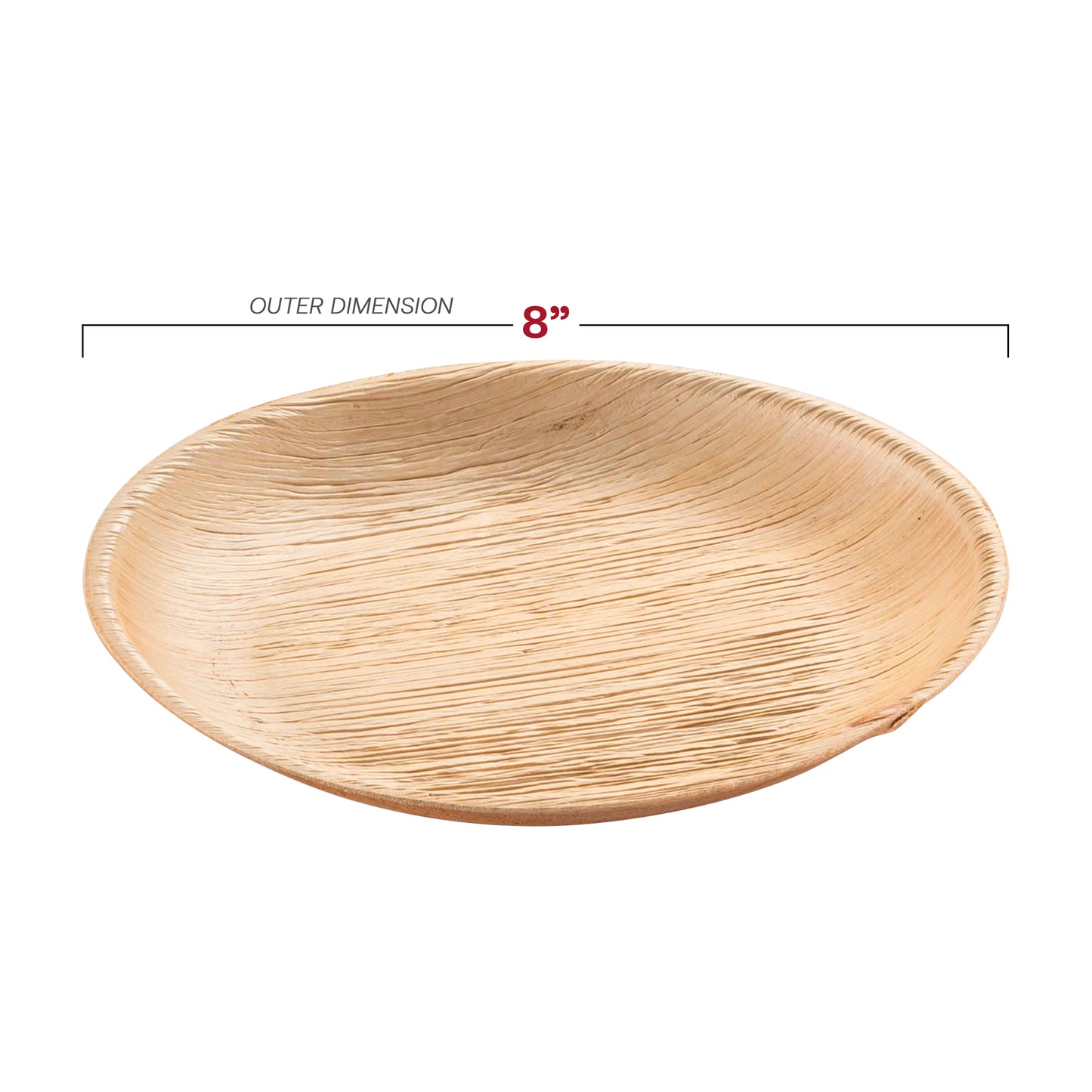 Round Palm Leaf Eco Friendly Salad Plates (8")