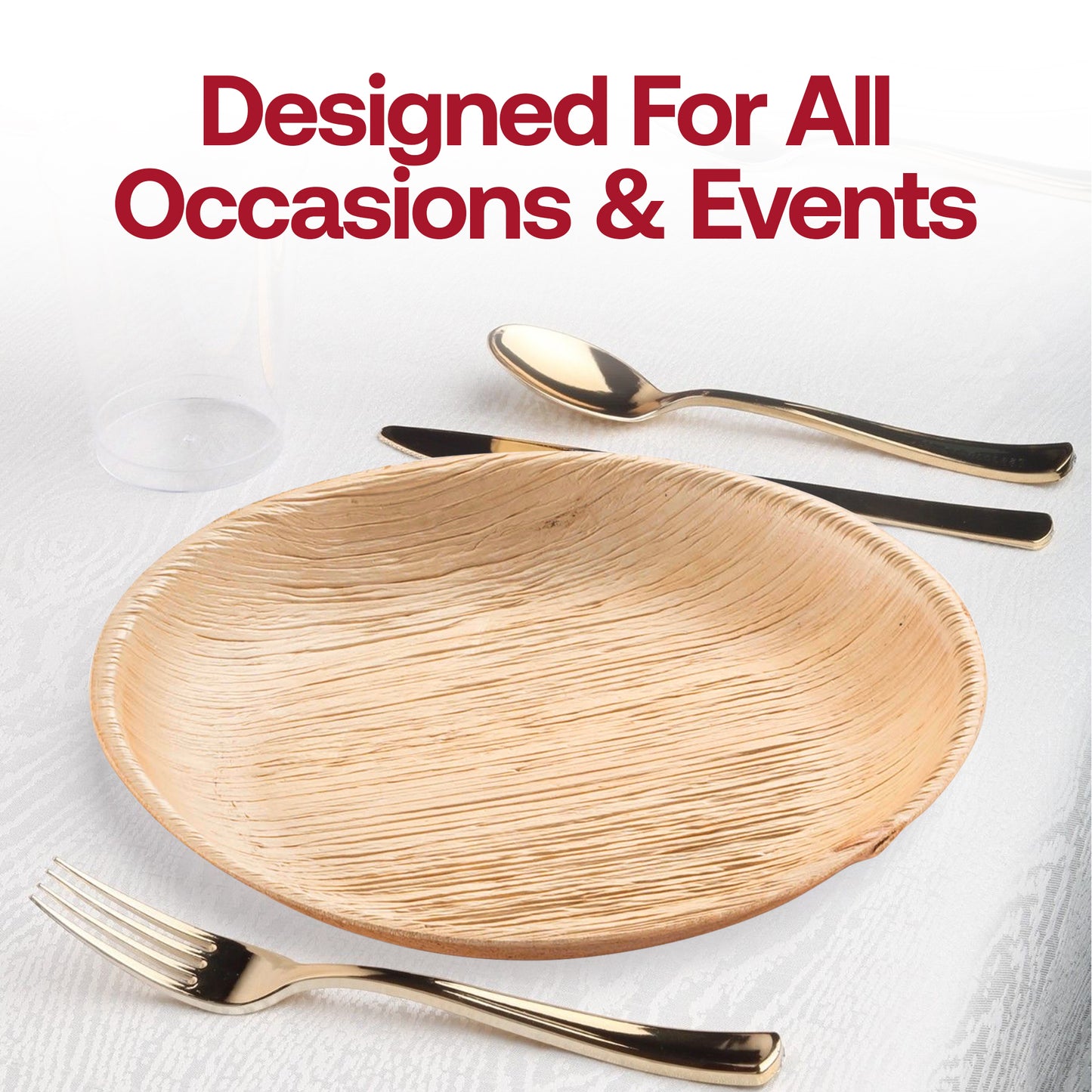 Round Palm Leaf Eco Friendly Salad Plates (8")