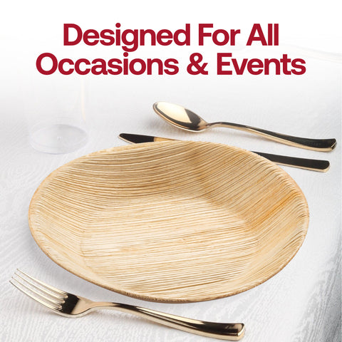 Round Palm Leaf Eco Friendly Compostable Salad Plates (7