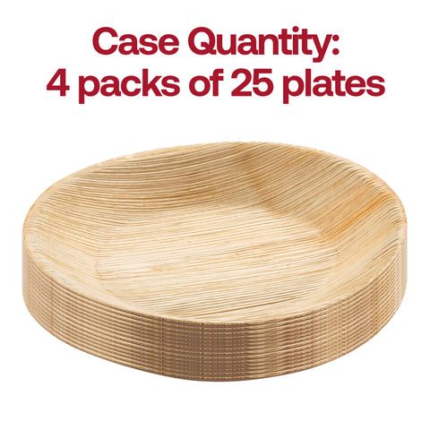 Round Palm Leaf Eco Friendly Compostable Salad Plates (7