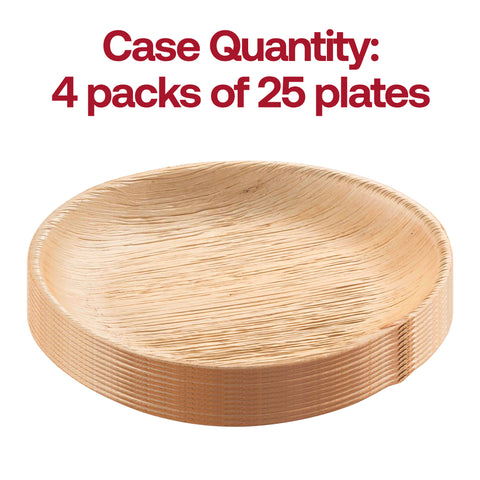 Round Palm Leaf Eco Friendly Salad Plates (8