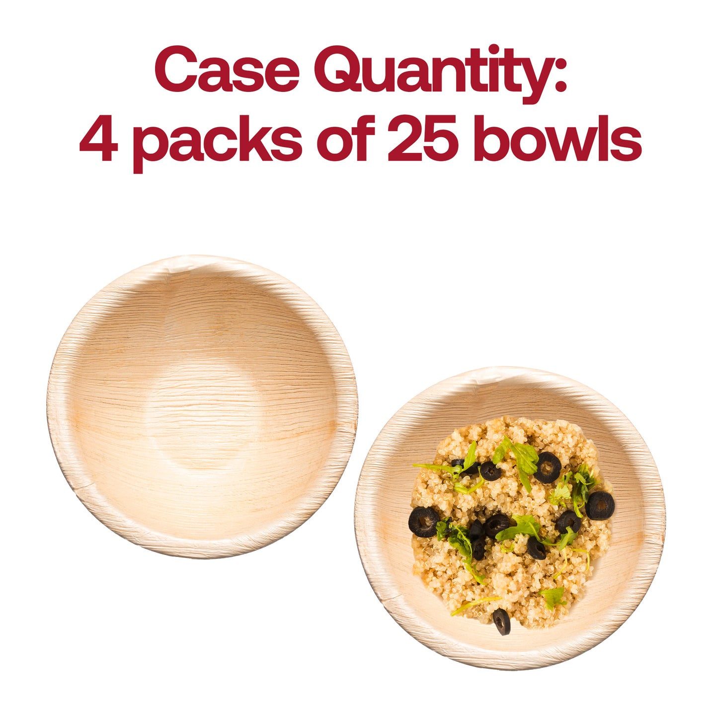 Round Palm Leaf Disposable Eco Friendly Soup Bowls (5.5 oz.)