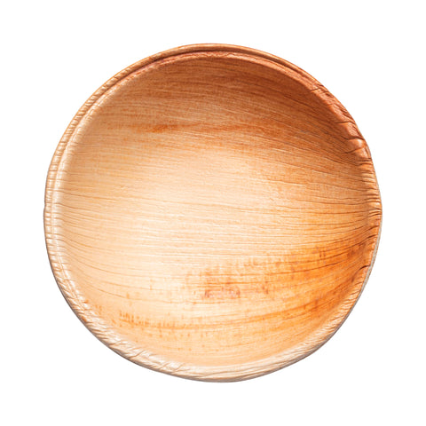 Round Palm Leaf Eco-Friendly Mini Disposable Sauce Bowls (2.5 oz.)