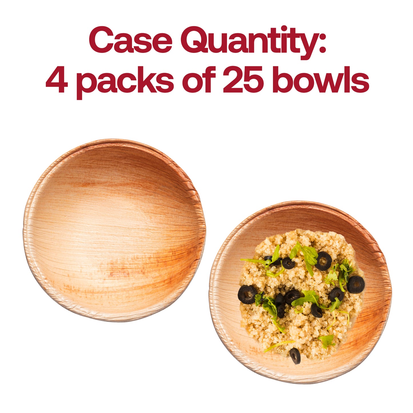 Round Palm Leaf Eco-Friendly Mini Disposable Sauce Bowls (2.5 oz.)