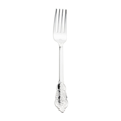Shiny Baroque Silver Plastic Forks Main | The Kaya Collection