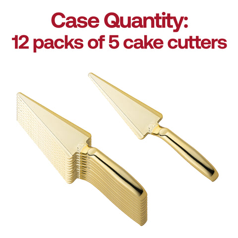 Shiny Gold Disposable Plastic Cake Lifters