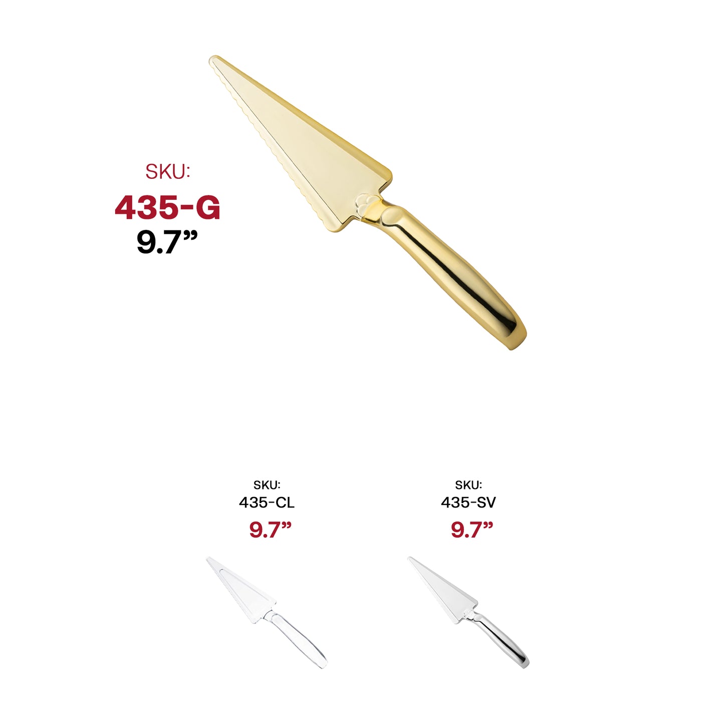Shiny Gold Disposable Plastic Cake Lifters