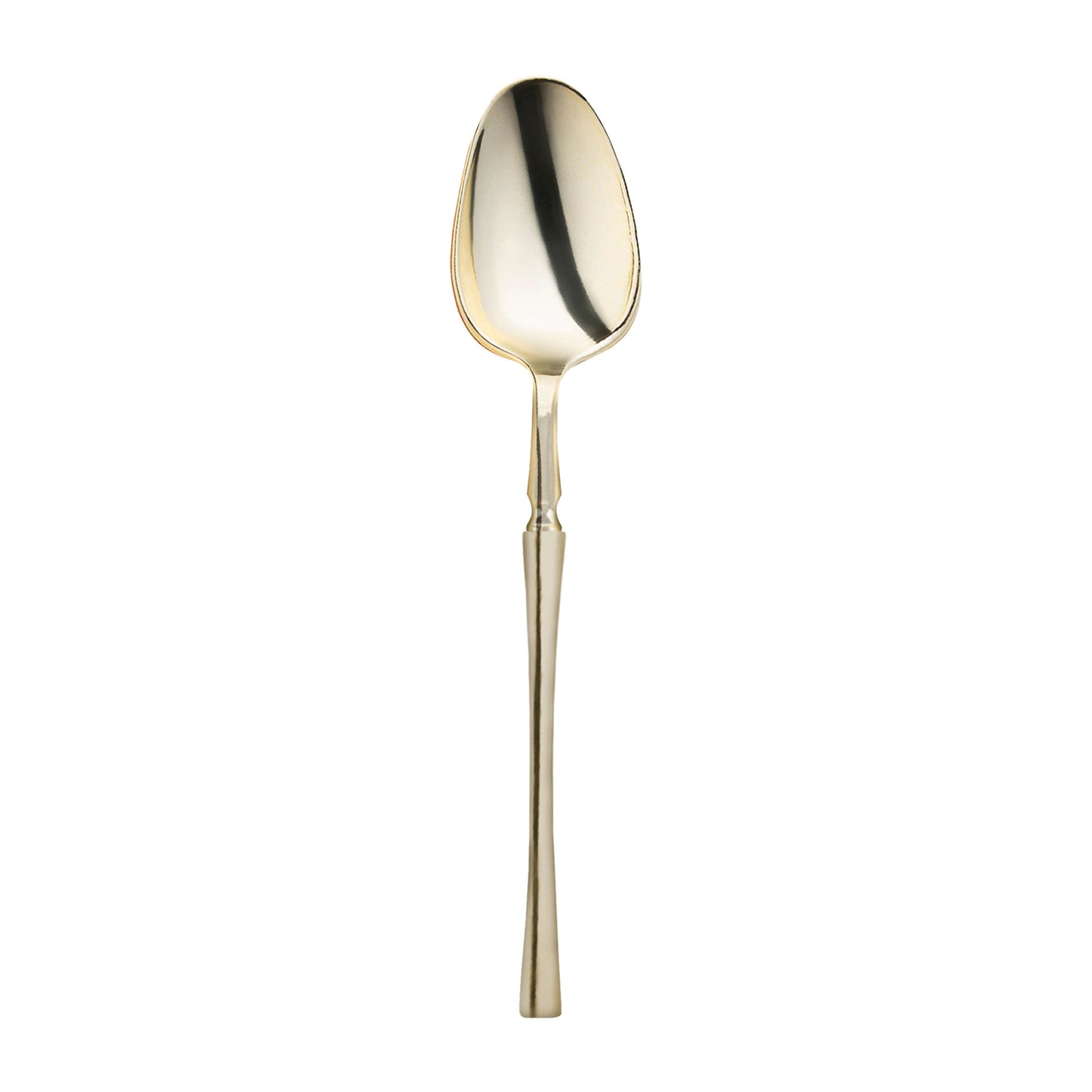 Shiny Metallic Gold Moderno Disposable Plastic Dinner Spoons