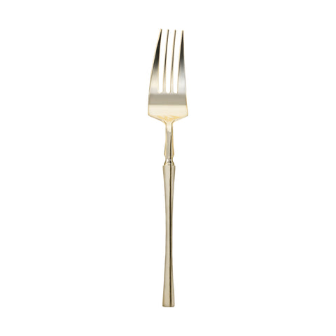Shiny Metallic Gold Moderno Disposable Plastic Dinner Forks
