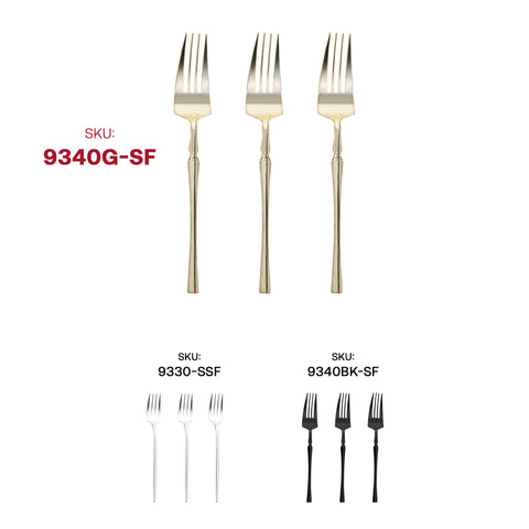 Shiny Metallic Gold Moderno Disposable Plastic Dinner Forks