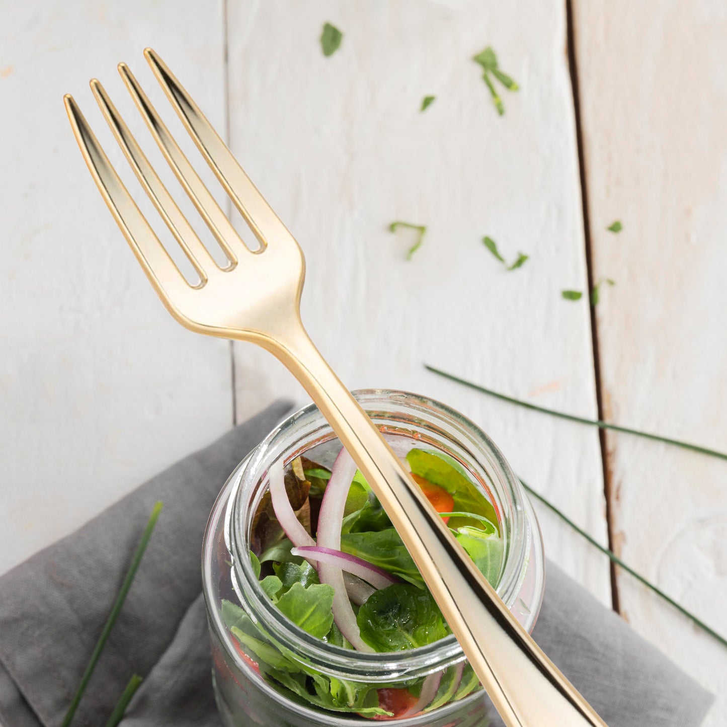 Shiny Metallic Gold Mini Disposable Plastic Tasting Forks