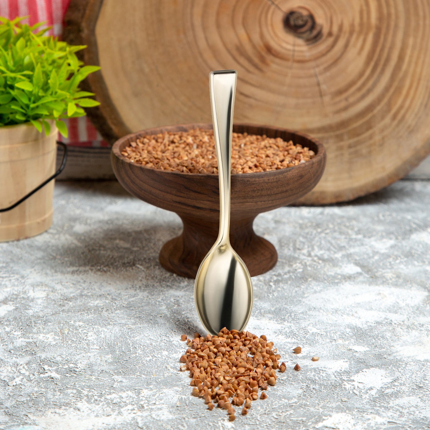 Shiny Metallic Gold Mini Disposable Plastic Tasting Spoons