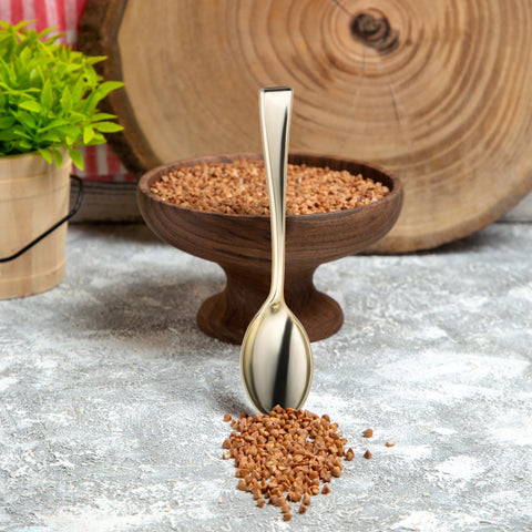 Shiny Metallic Gold Mini Disposable Plastic Tasting Spoons