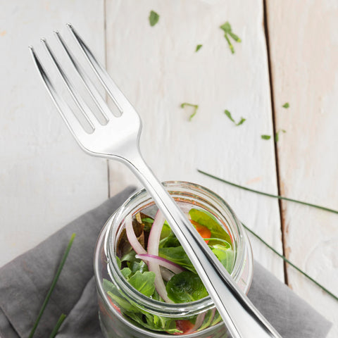 Shiny Metallic Silver Mini Disposable Plastic Tasting Forks