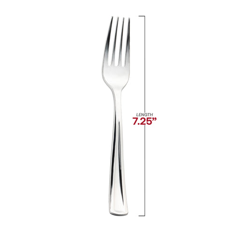 Shiny Metallic Silver Plastic Forks Dimension | The Kaya Collection