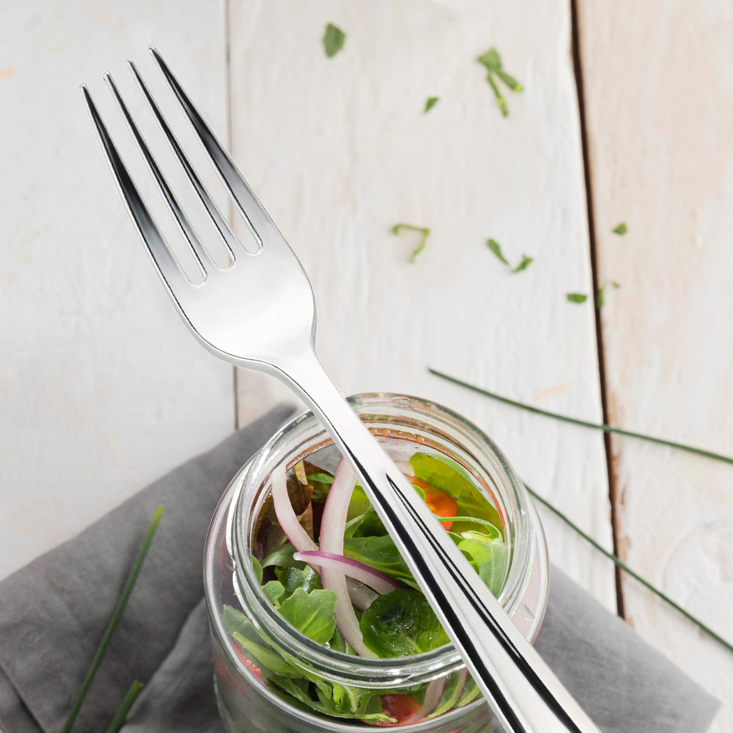 Shiny Metallic Silver Disposable Plastic Forks