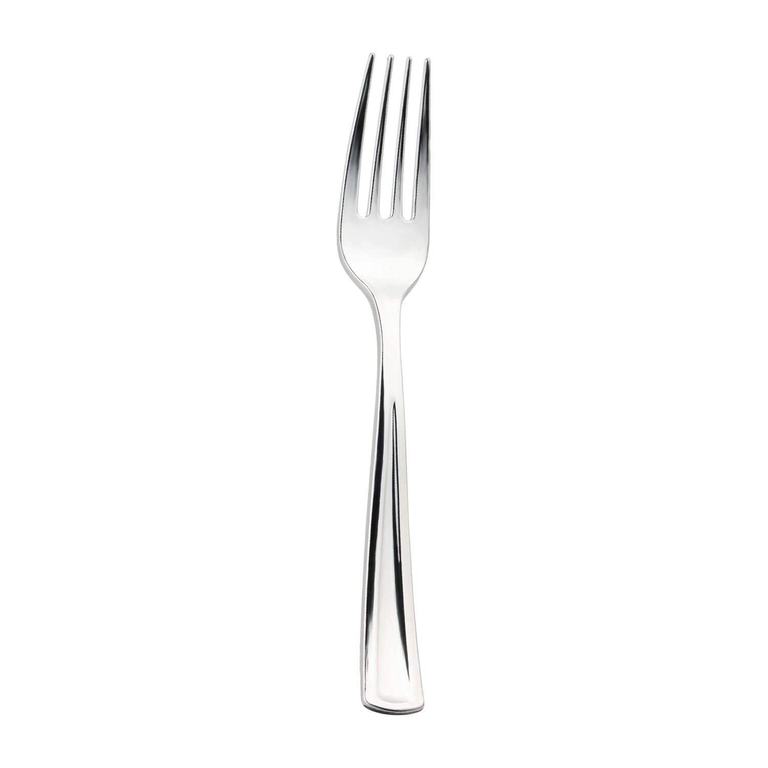 Shiny Metallic Silver Plastic Forks Main | The Kaya Collection