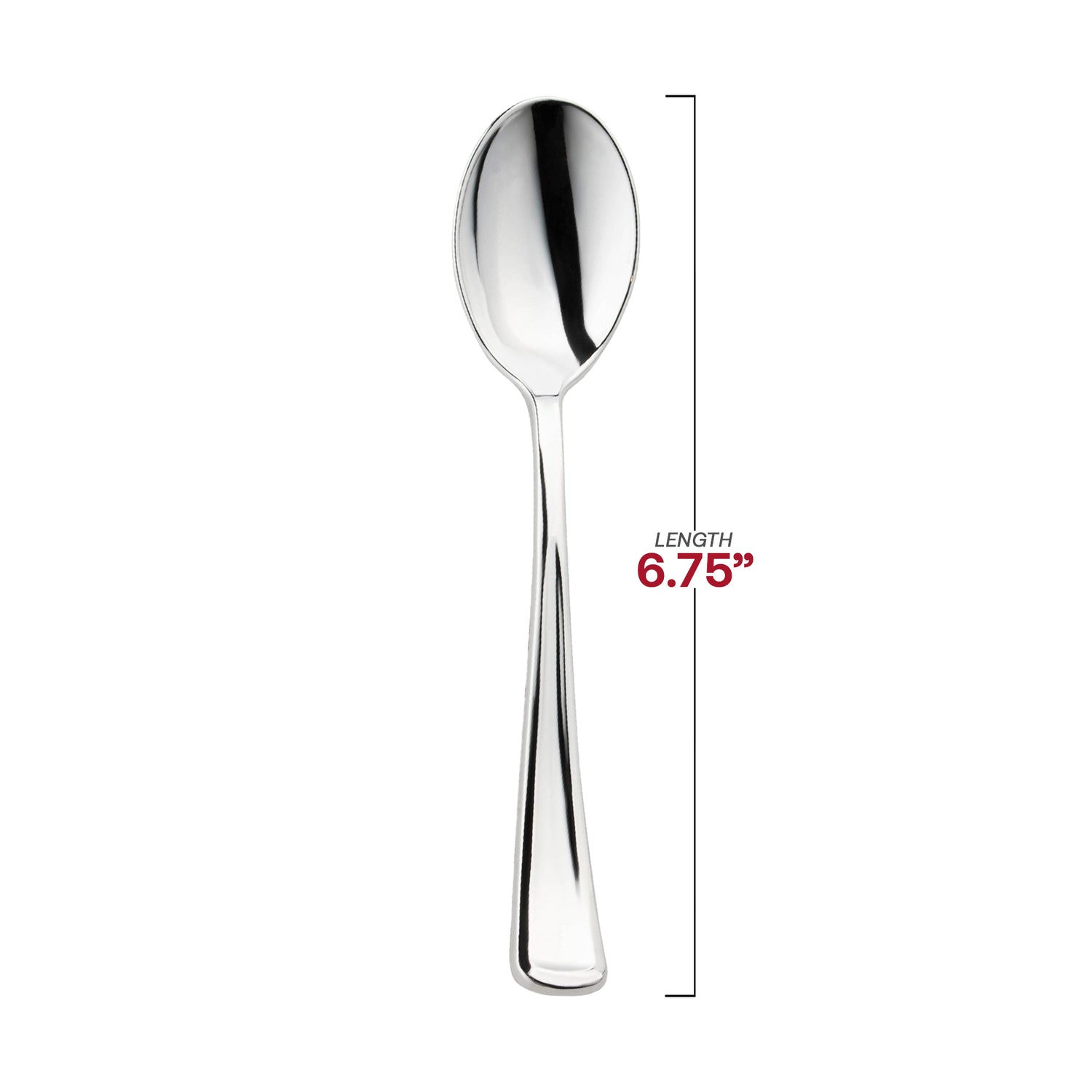 Shiny Metallic Silver Plastic Spoons Dimension | The Kaya Collection
