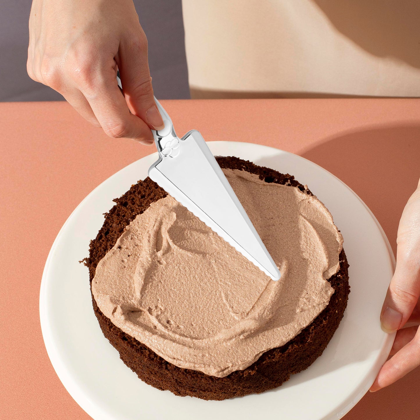 Shiny Silver Disposable Plastic Cake Lifters