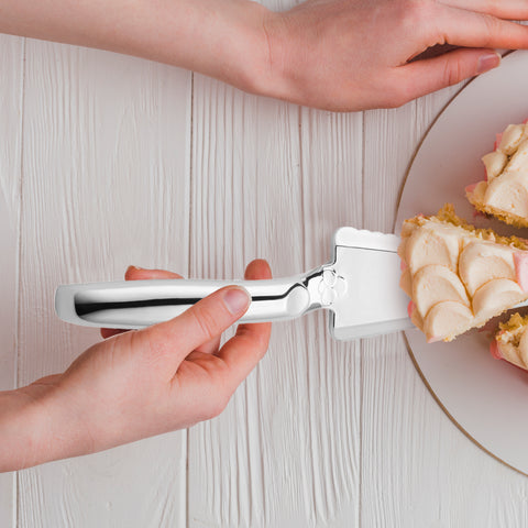 Shiny Silver Disposable Plastic Cake Lifters
