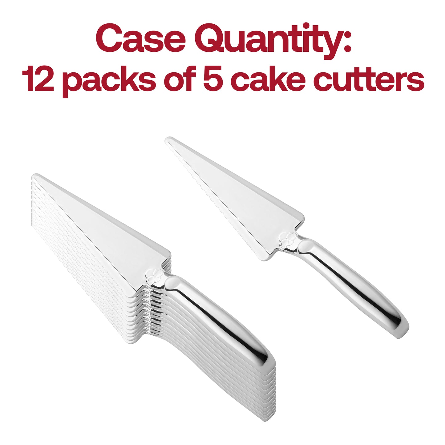 Shiny Silver Disposable Plastic Cake Lifters