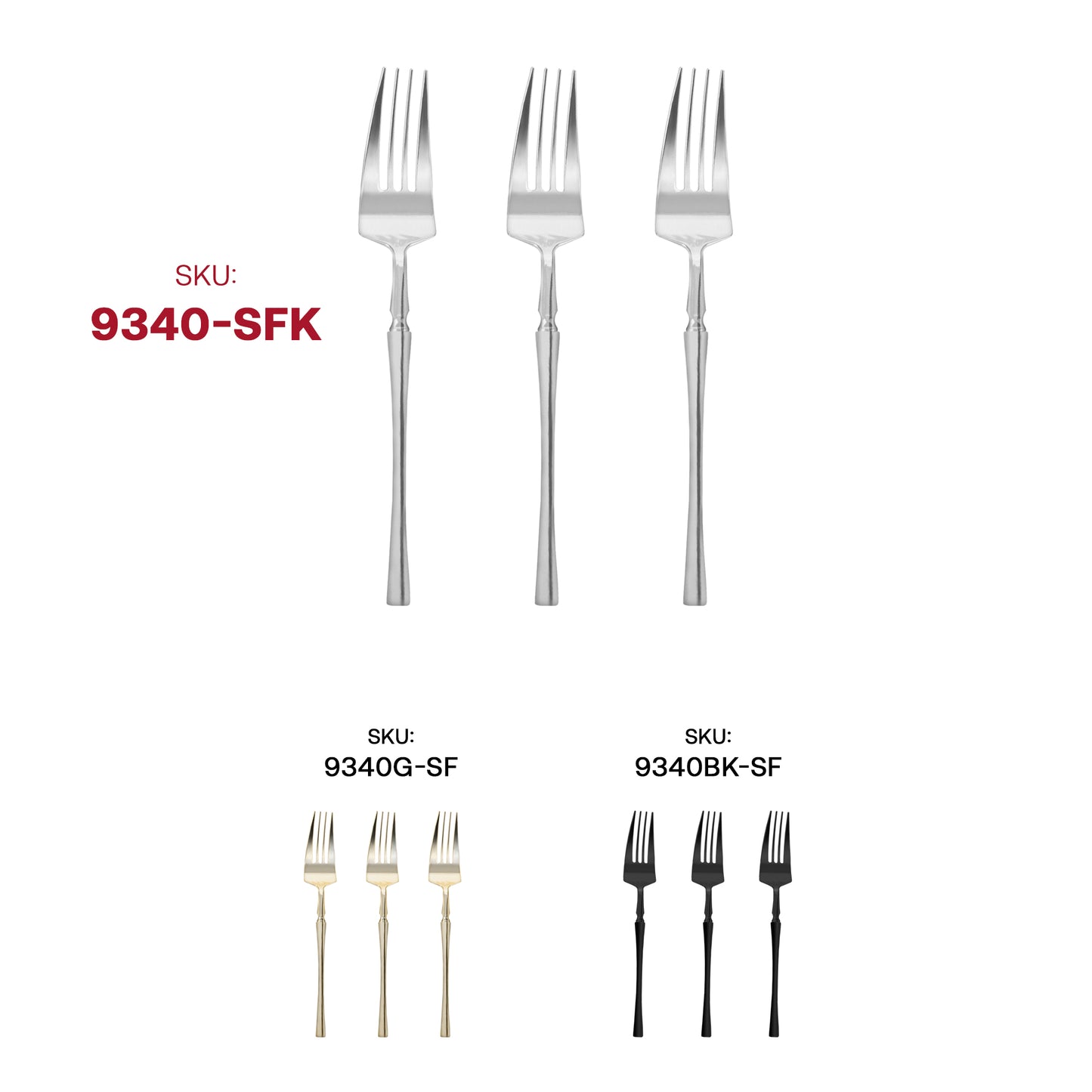 Shiny Metallic Silver Moderno Disposable Plastic Dinner Forks