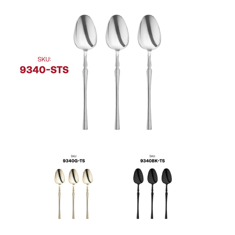 Shiny Metallic Silver Moderno Disposable Plastic Dessert Spoons