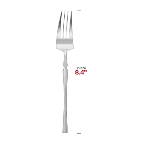 Shiny Metallic Silver Moderno Disposable Plastic Dinner Forks