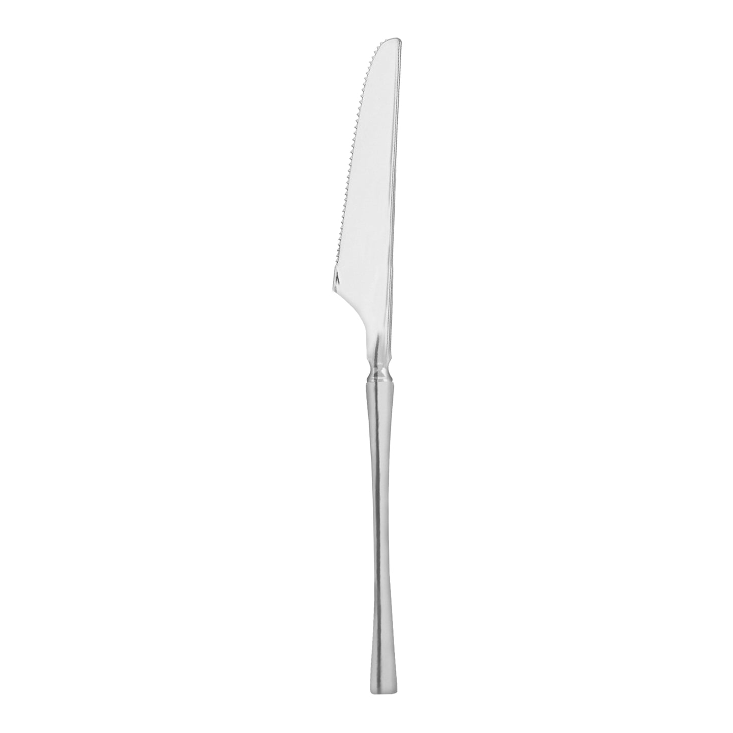 Shiny Metallic Silver Moderno Disposable Plastic Dinner Knives