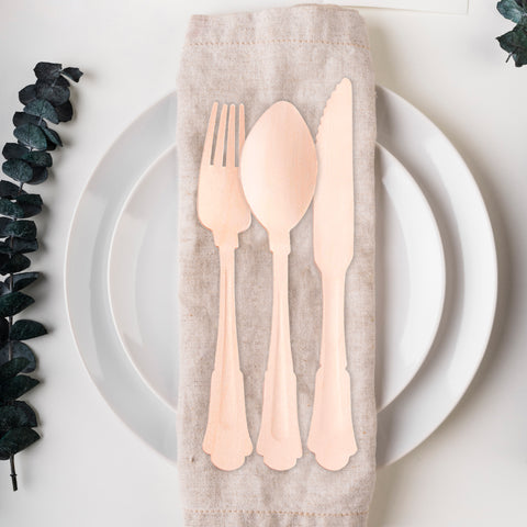 Silhouette Palm Leaf Disposable Eco-Friendly Dinner Spoons