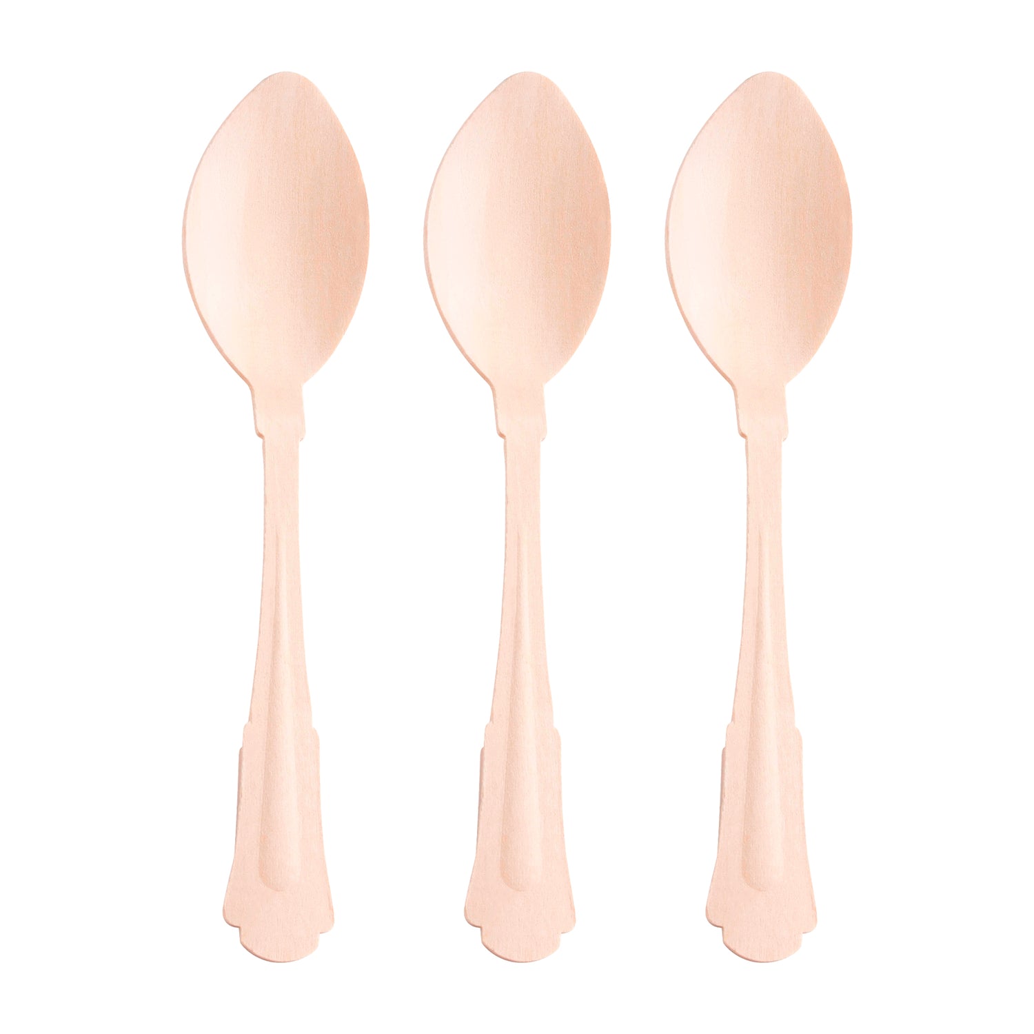 Silhouette Birch Wood Eco Friendly Disposable Dinner Spoons Secondary | The Kaya Collection