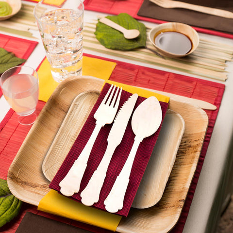Silhouette Palm Leaf Disposable Eco-Friendly Dinner Knives