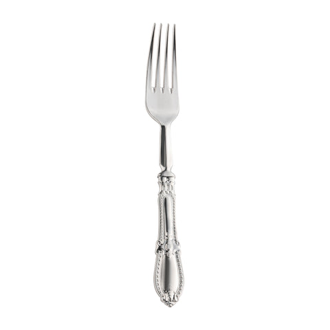 Silver Baroque Disposable Plastic Dinner Forks Main | The Kaya Collection