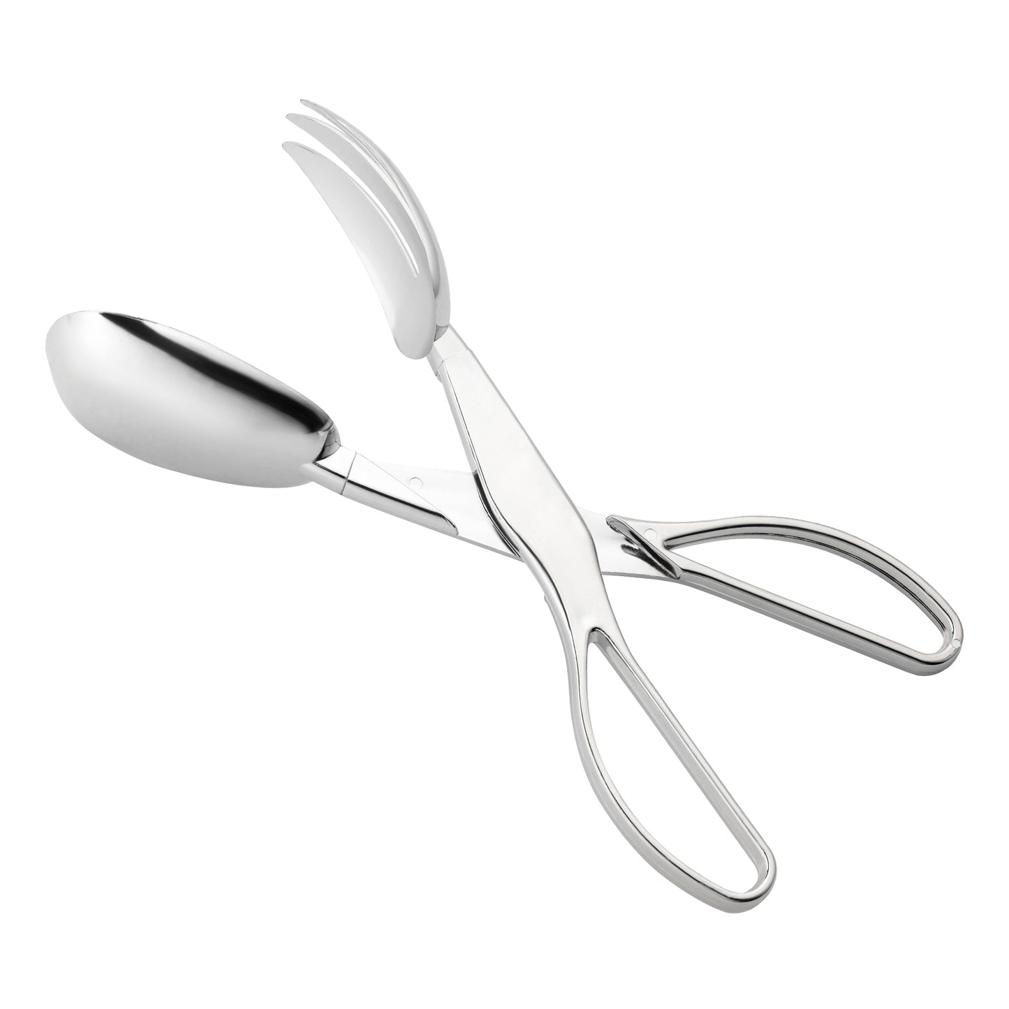 Silver Plastic Disposable Serving Salad Scissor Tongs