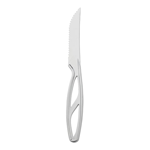Silver Plastic Disposable Steak Knives