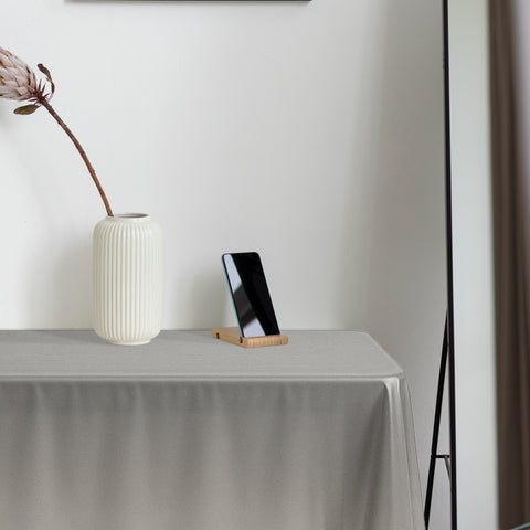 Silver Rectangular Plastic Tablecloths (54