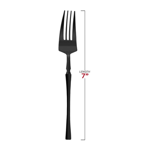 Solid Black Moderno Plastic Dessert Forks