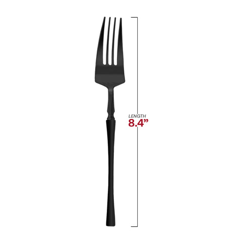 Solid Black Moderno Plastic Dinner Forks