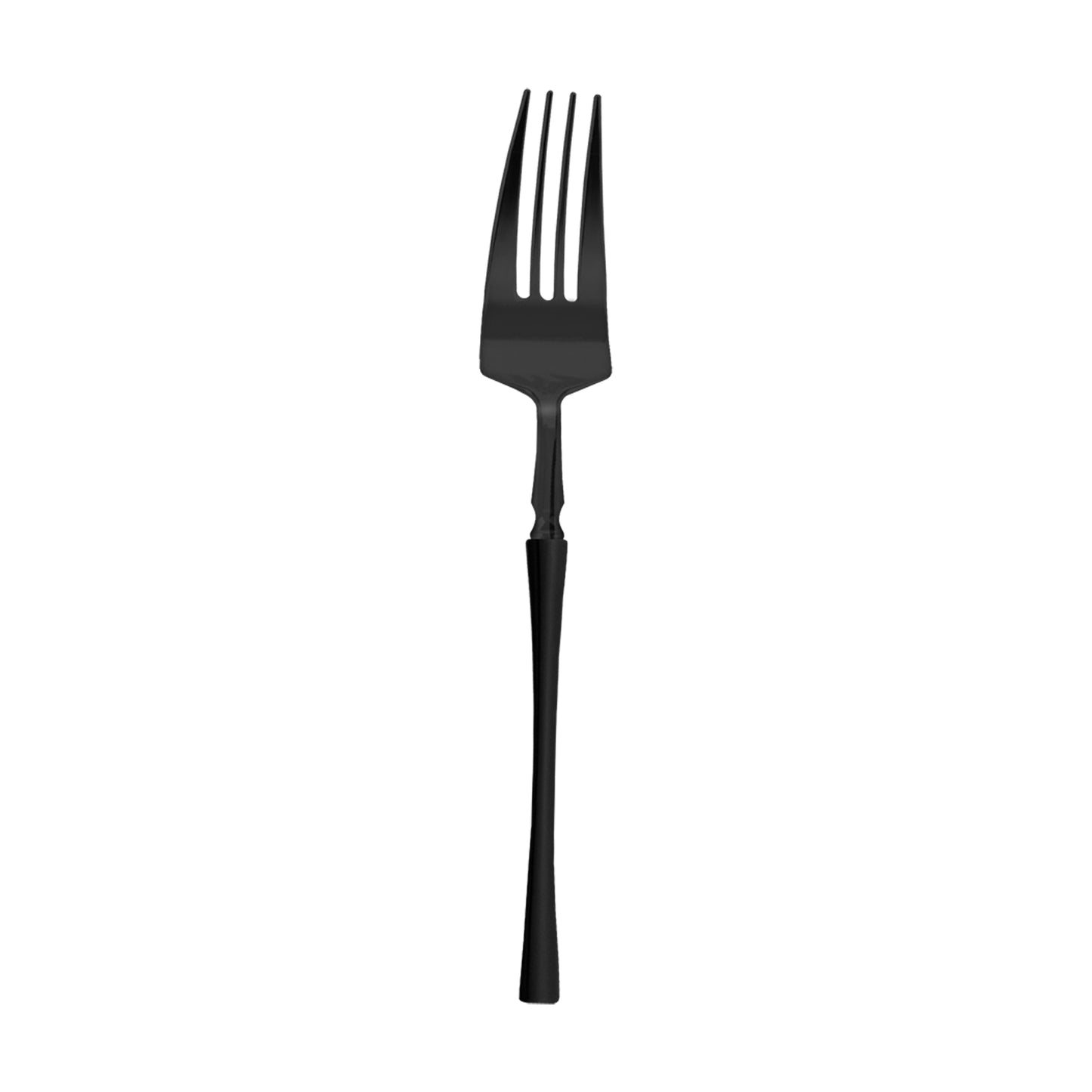 Solid Black Moderno Plastic Dinner Forks