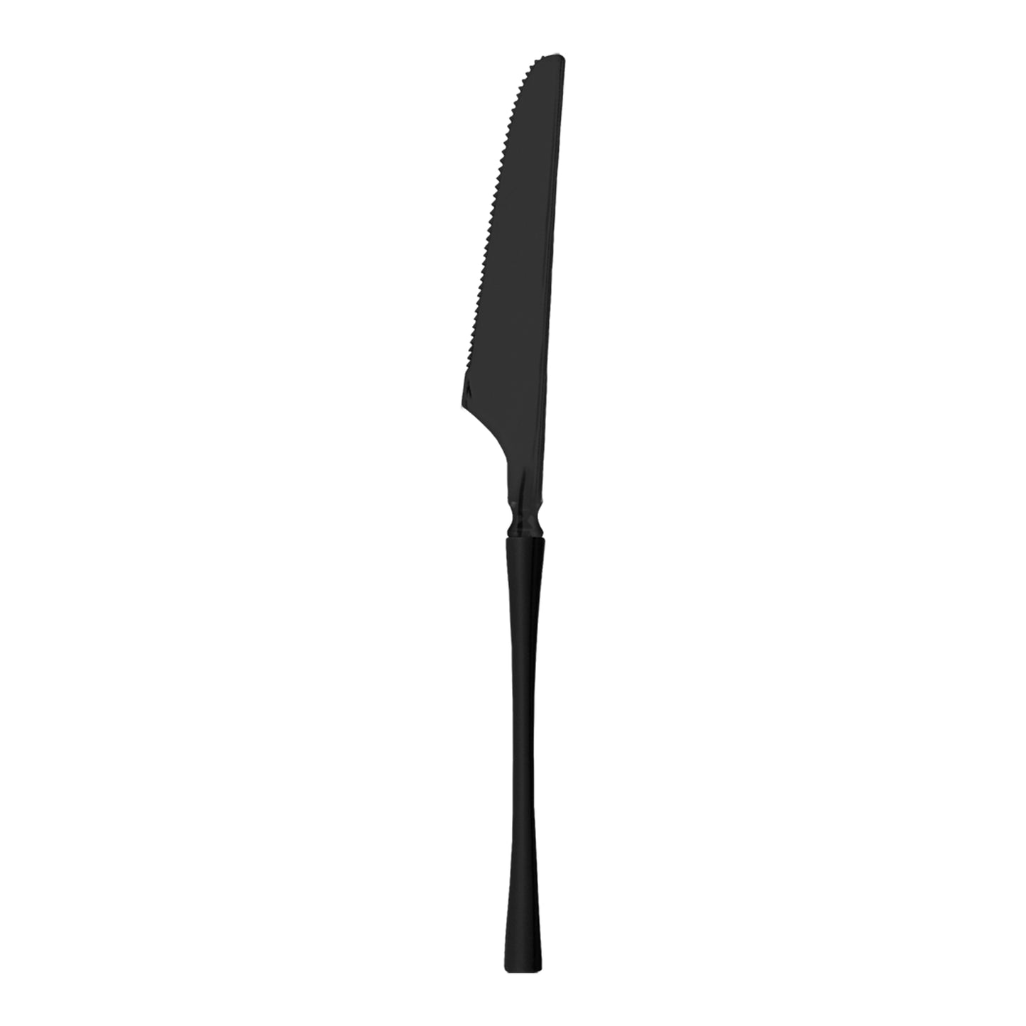 Solid Black Moderno Plastic Dinner Knives