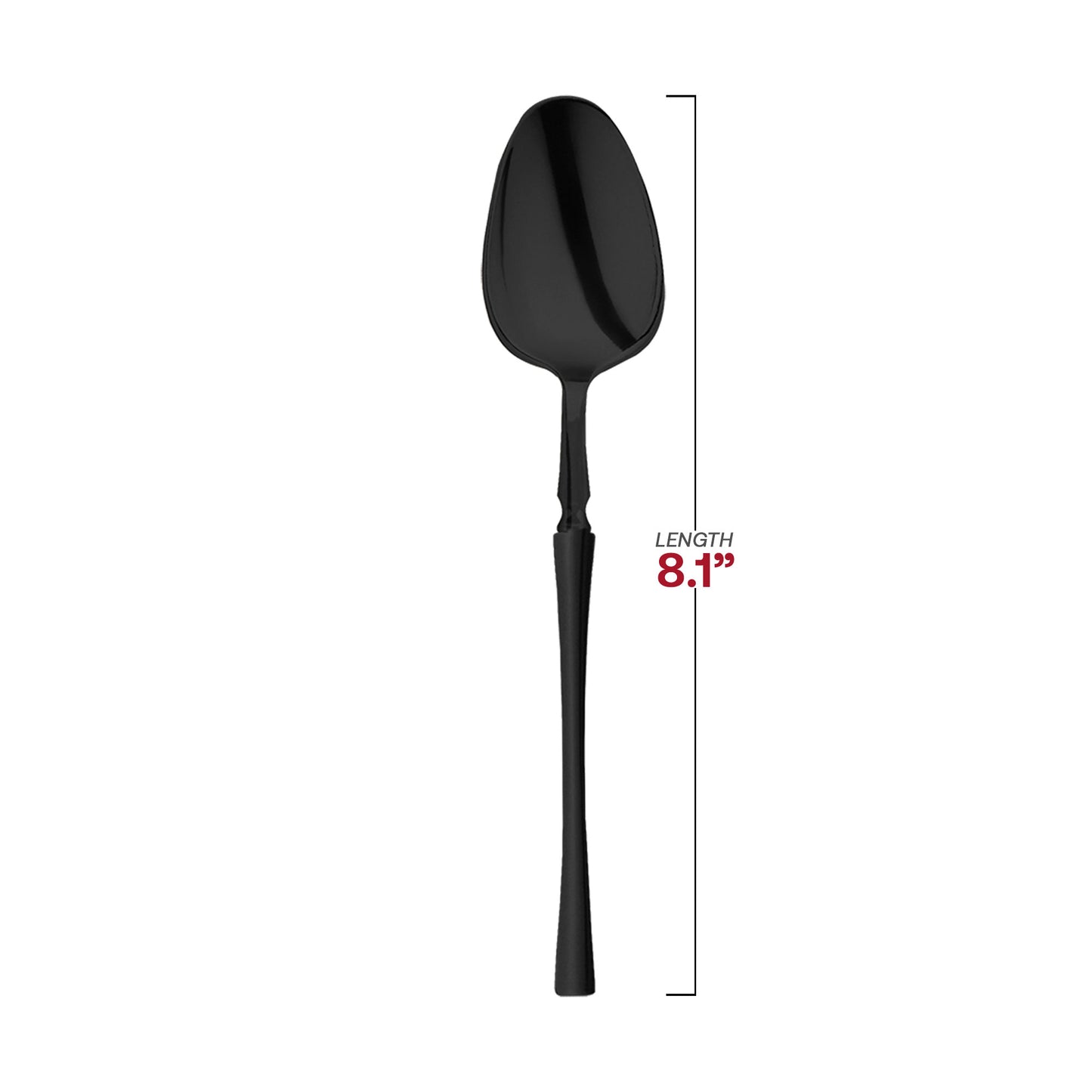 Solid Black Moderno Plastic Dinner Spoons